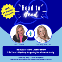 Promotional image for a webinar titled "head to head" featuring leah turner and kimberly mackey, scheduled for may 3, 2024, with registration link.